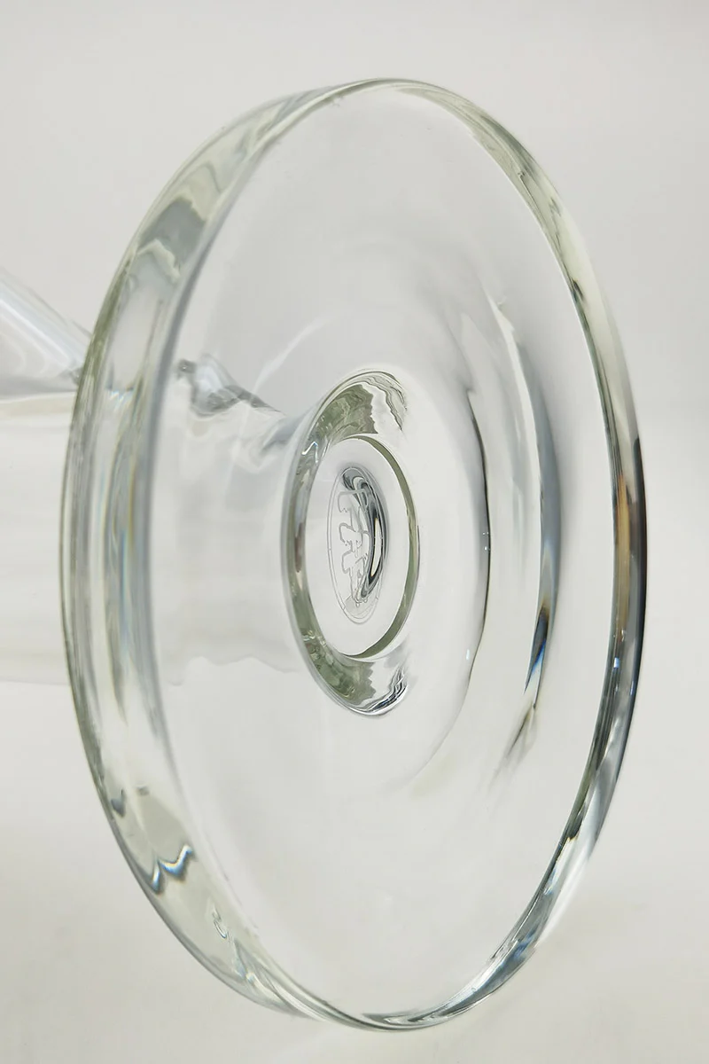 TAG - 16" Straight Tube Bong 50x5MM - 18/14MM Downstem (4.00") Wavy Sandblasted Logo - Clear .01 - Image 13