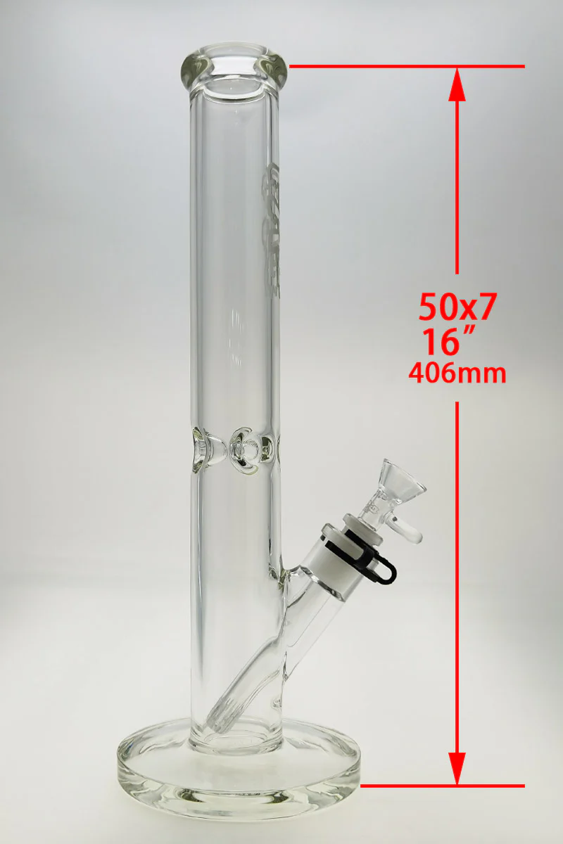 TAG - 16" Straight Tube Bong 50x7MM - 18/14MM Downstem (3.75") - Image 18