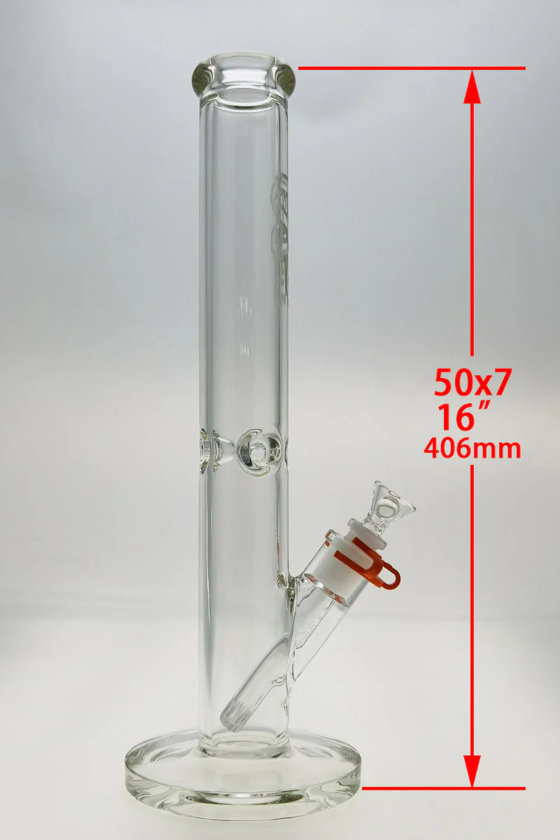 TAG - 16" Straight Tube Bong 50x7MM - 18/14MM Downstem (3.75") - Image 24