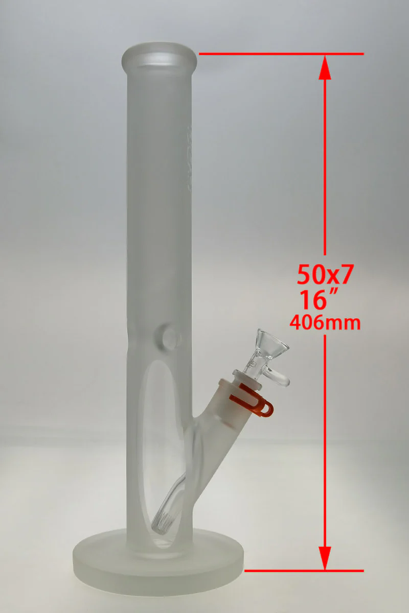 TAG - 16" Straight Tube Bong 50x7MM - 18/14MM Downstem (3.75") - Image 38
