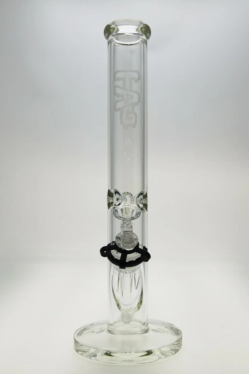 TAG - 16" Straight Tube Bong 50x7MM - 18/14MM Downstem (3.75") - Image 5