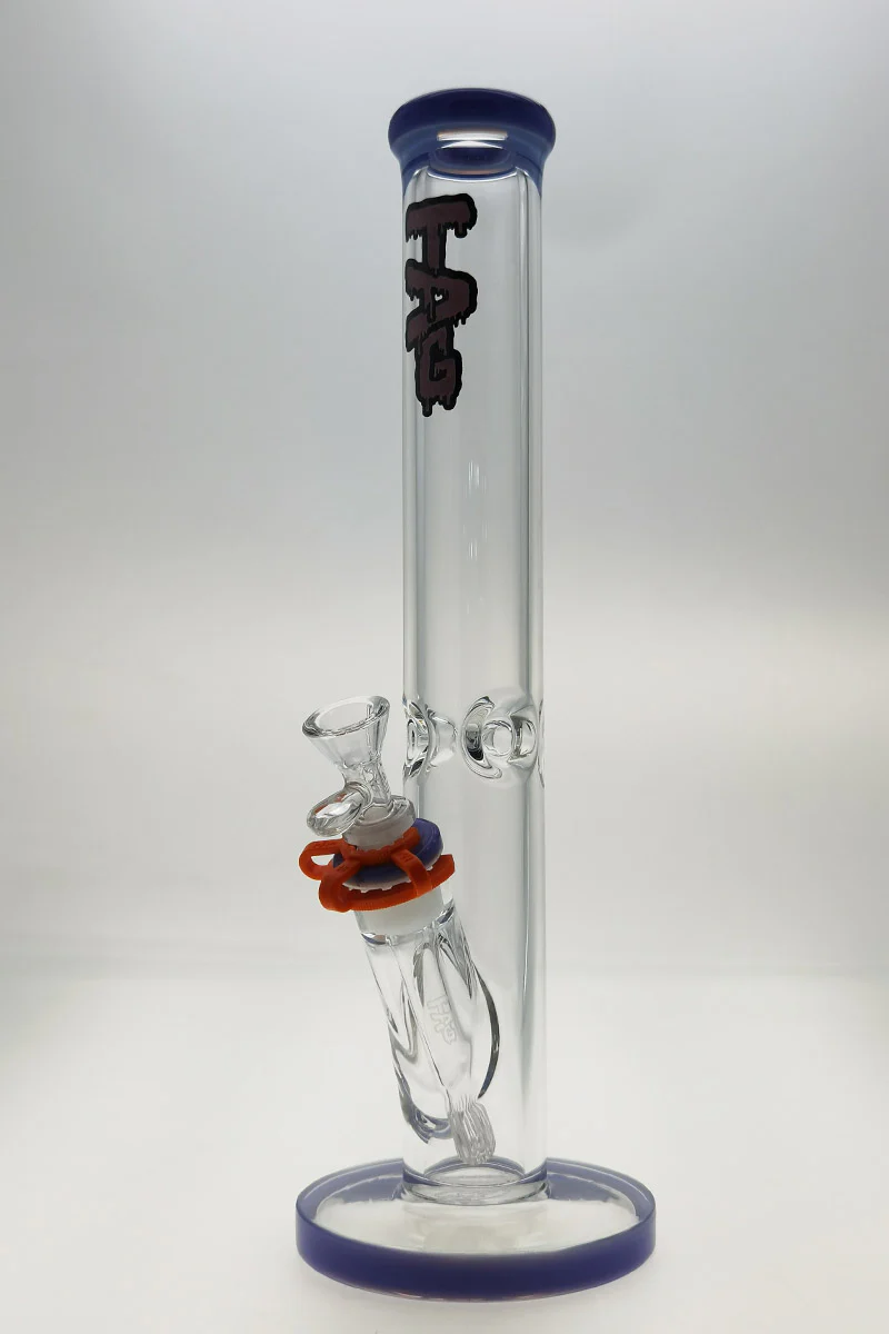 TAG - 16" Straight Tube Bong 50x7MM - 18/14MM Downstem (3.75") - Image 58
