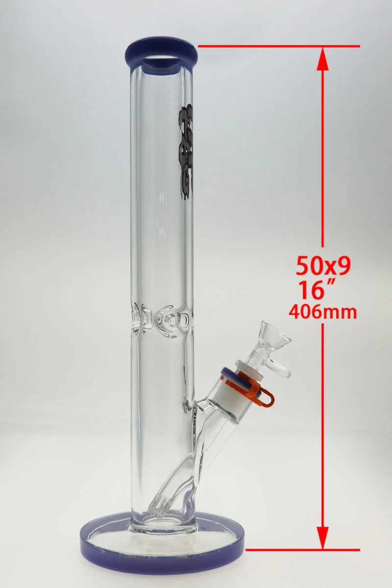 TAG - 16" Straight Tube Bong 50x9MM - 18/14MM Downstem (4.25") - Image 39