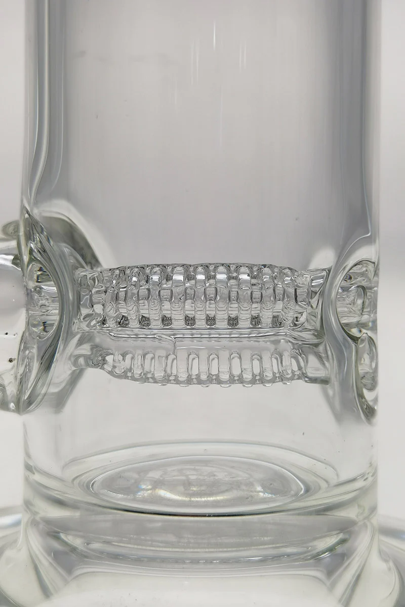 TAG - 16" Super Slit Gridded Triple Inline to Helical Dome Splash Guard Bong 44x4MM (18MM Female) - Image 39
