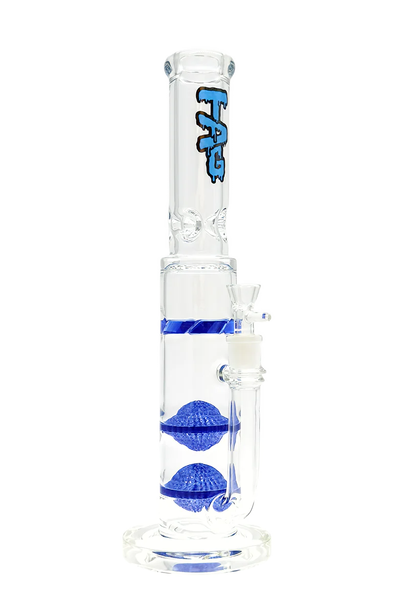 TAG - 16" Double Netted Disc to Spinning Splash Guard Bong 50x7MM (18MM Female) - Image 10