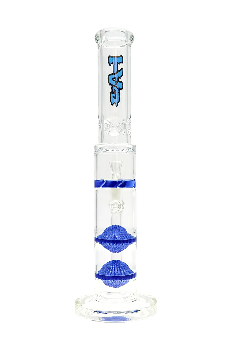 TAG - 16" Double Netted Disc to Spinning Splash Guard Bong 50x7MM (18MM Female) - Image 11