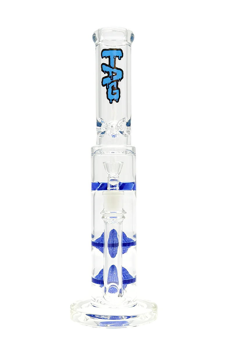 TAG - 16" Double Netted Disc to Spinning Splash Guard Bong 50x7MM (18MM Female) - Image 13