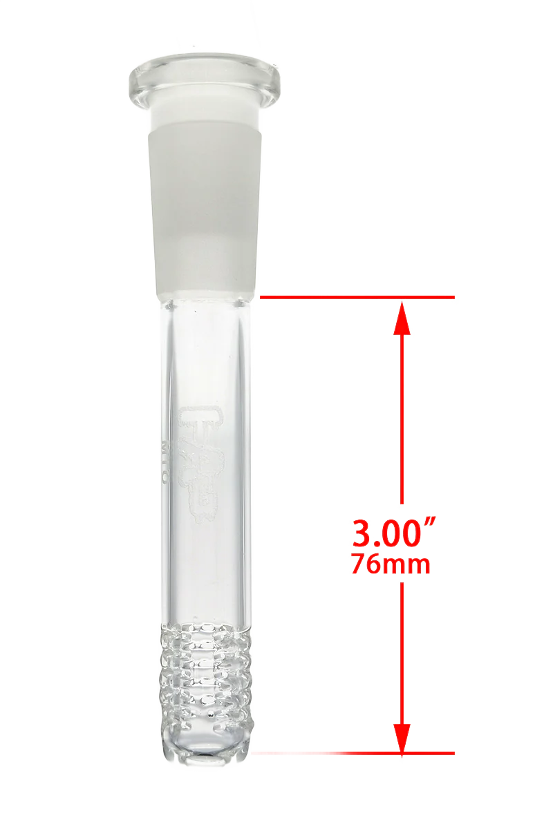 TAG - 18/14MM Open End Bong Downstem - 6 Row x 3 (54 Hole) Multiplying Super Slit - Image 13