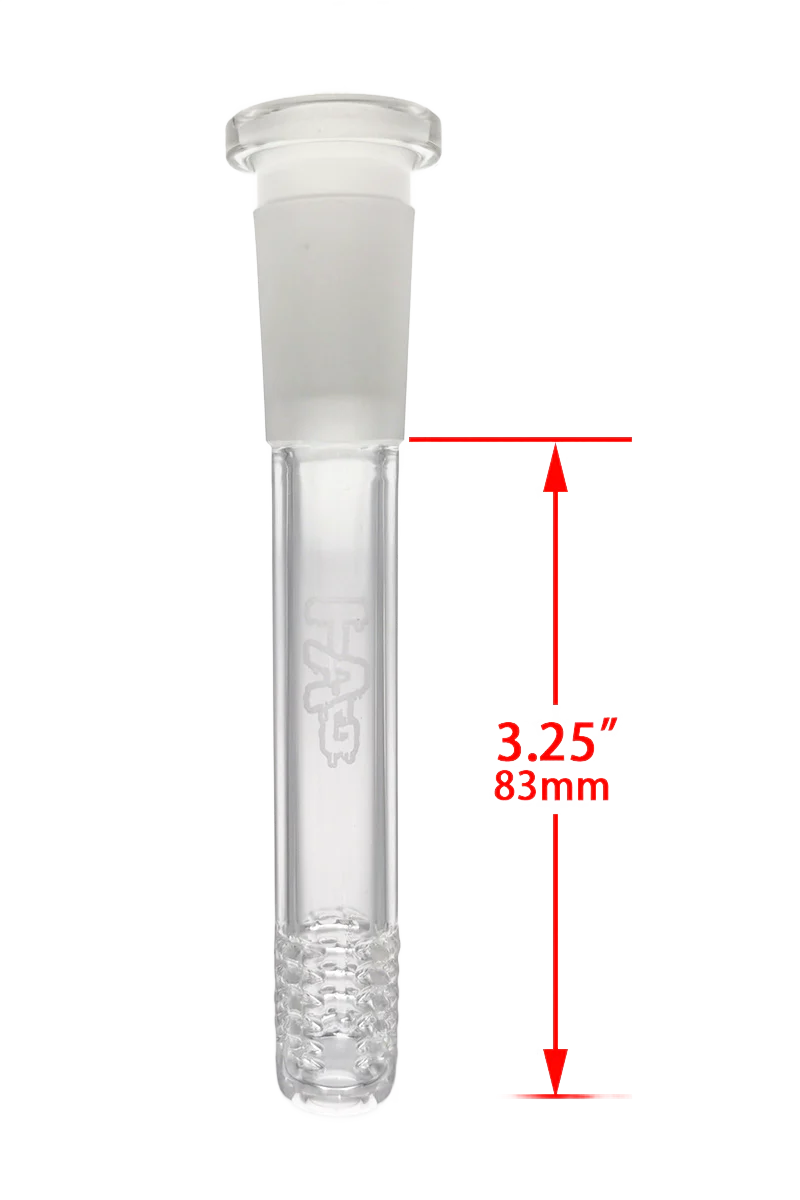 TAG - 18/14MM Open End Bong Downstem - 6 Row x 3 (54 Hole) Multiplying Super Slit - Image 14