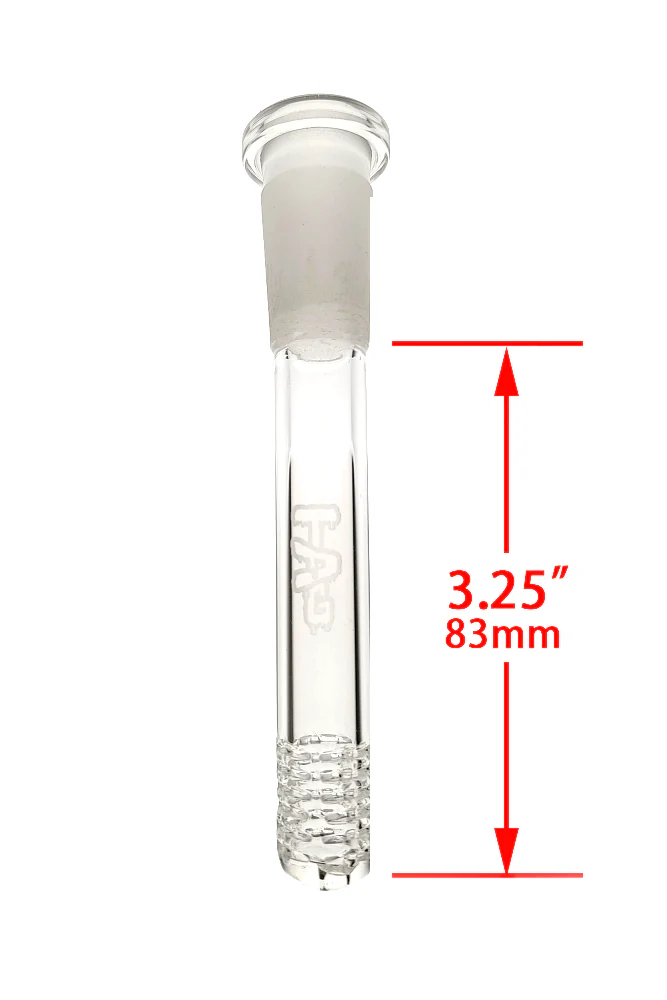 TAG - 18/14MM Open End Bong Downstem - 6 Row x 3 (54 Hole) Multiplying Super Slit - Image 22