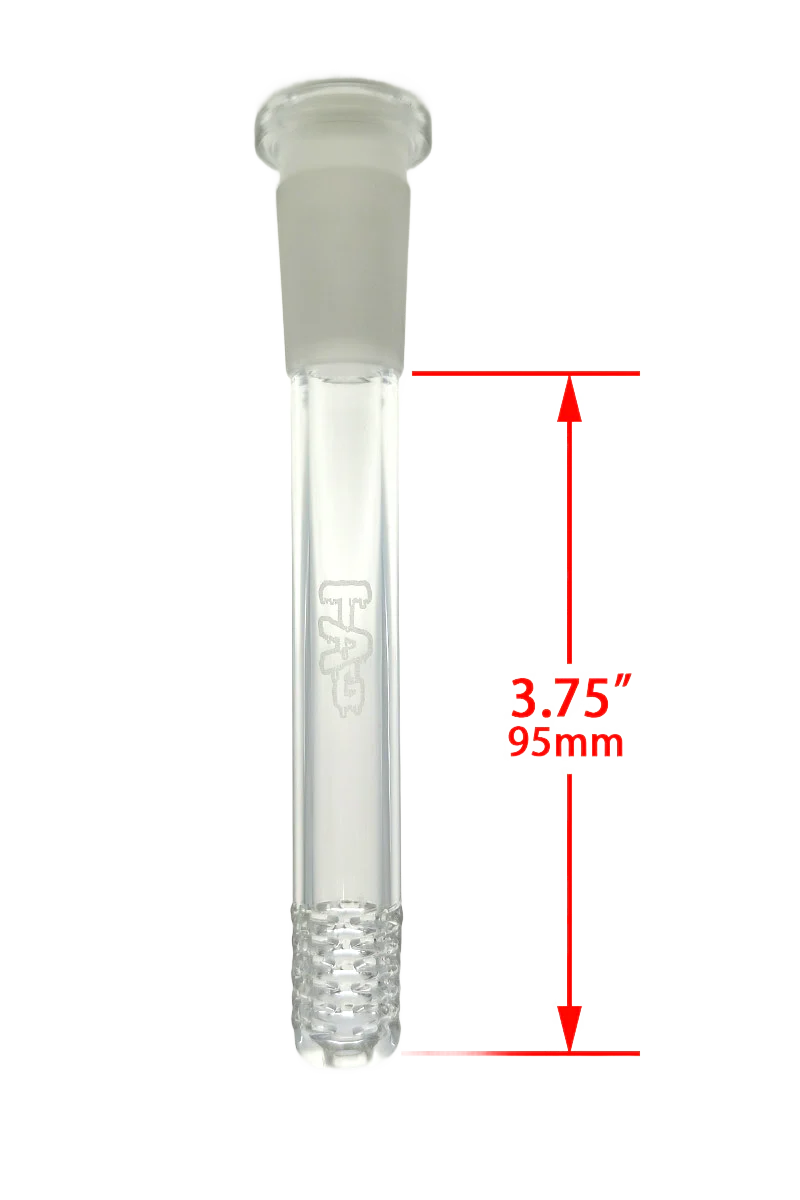 TAG - 18/14MM Open End Bong Downstem - 6 Row x 3 (54 Hole) Multiplying Super Slit - Image 24
