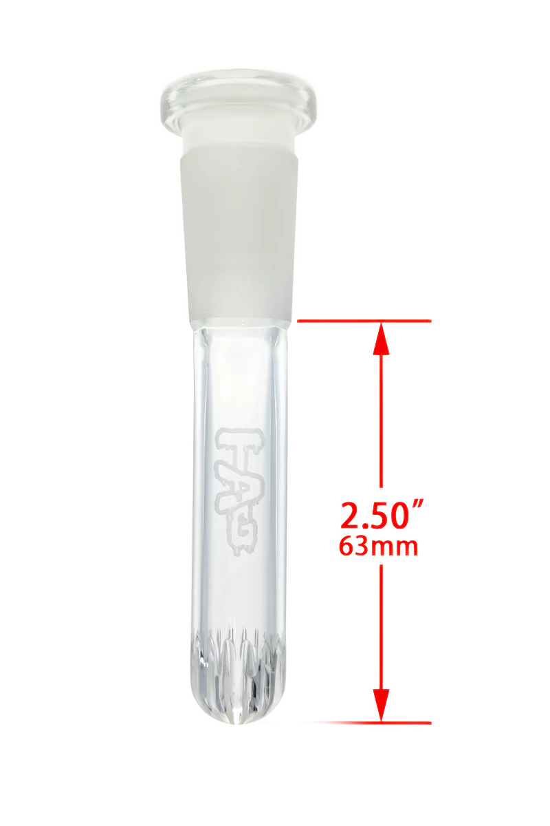 TAG - 18/14MM Closed End Rounded Showerhead Bong Downstem - Image 13