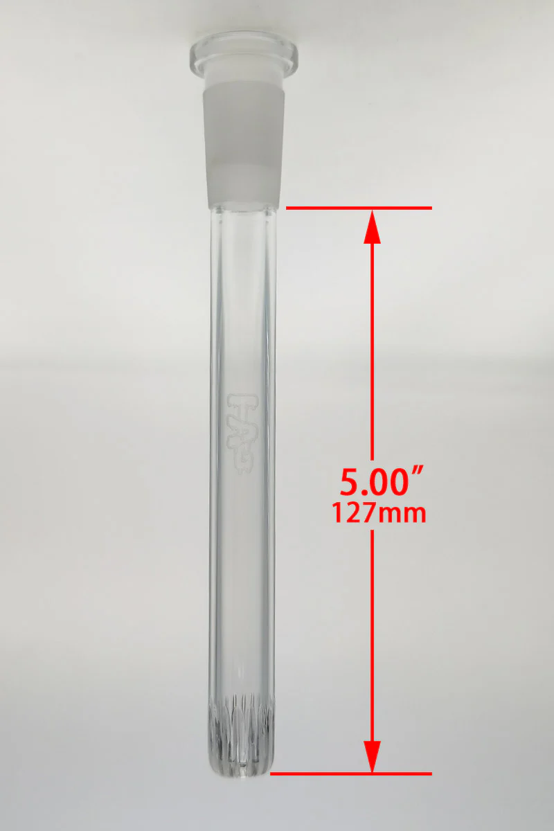 TAG - 18/14MM Open End Rounded Super Slit Showerhead Bong Downstem - Image 22