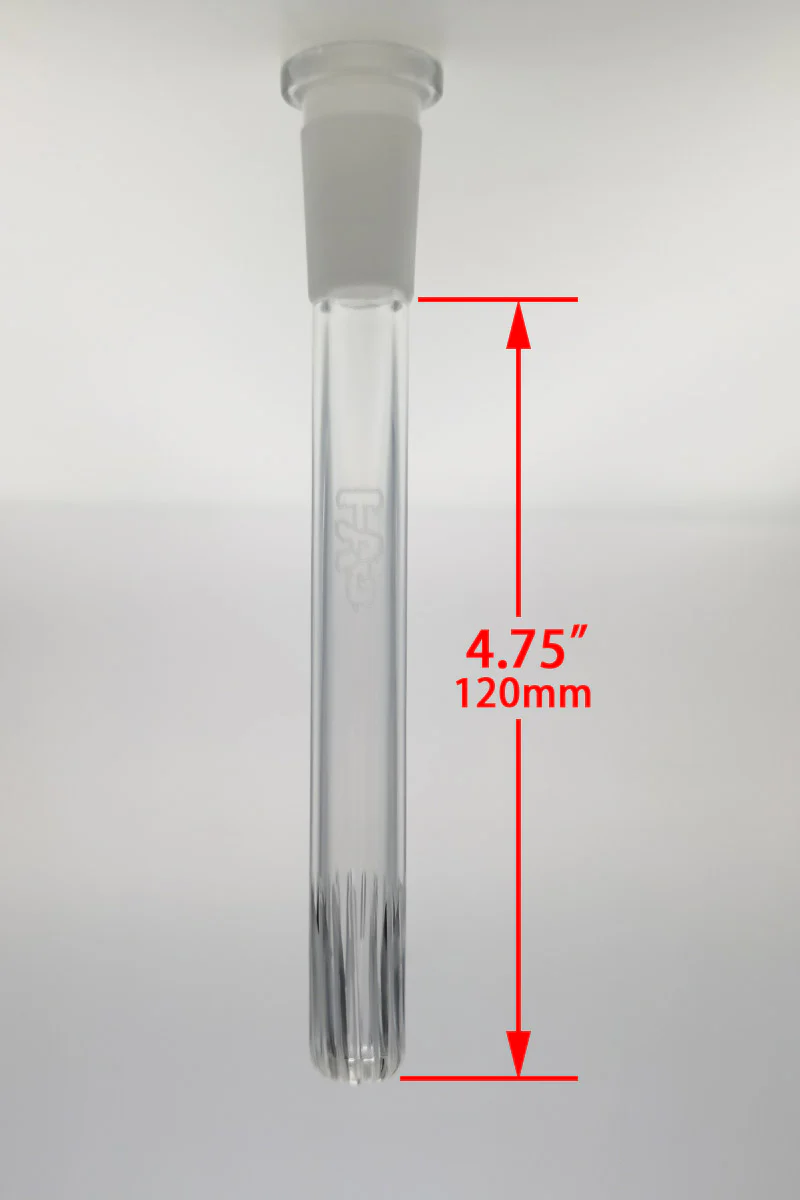 TAG - 18/14MM Open End Rounded Super Slit Showerhead Bong Downstem - Image 25