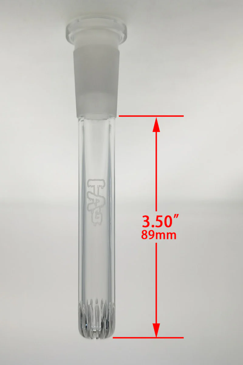TAG - 18/14MM Open End Rounded Super Slit Showerhead Bong Downstem - Image 26