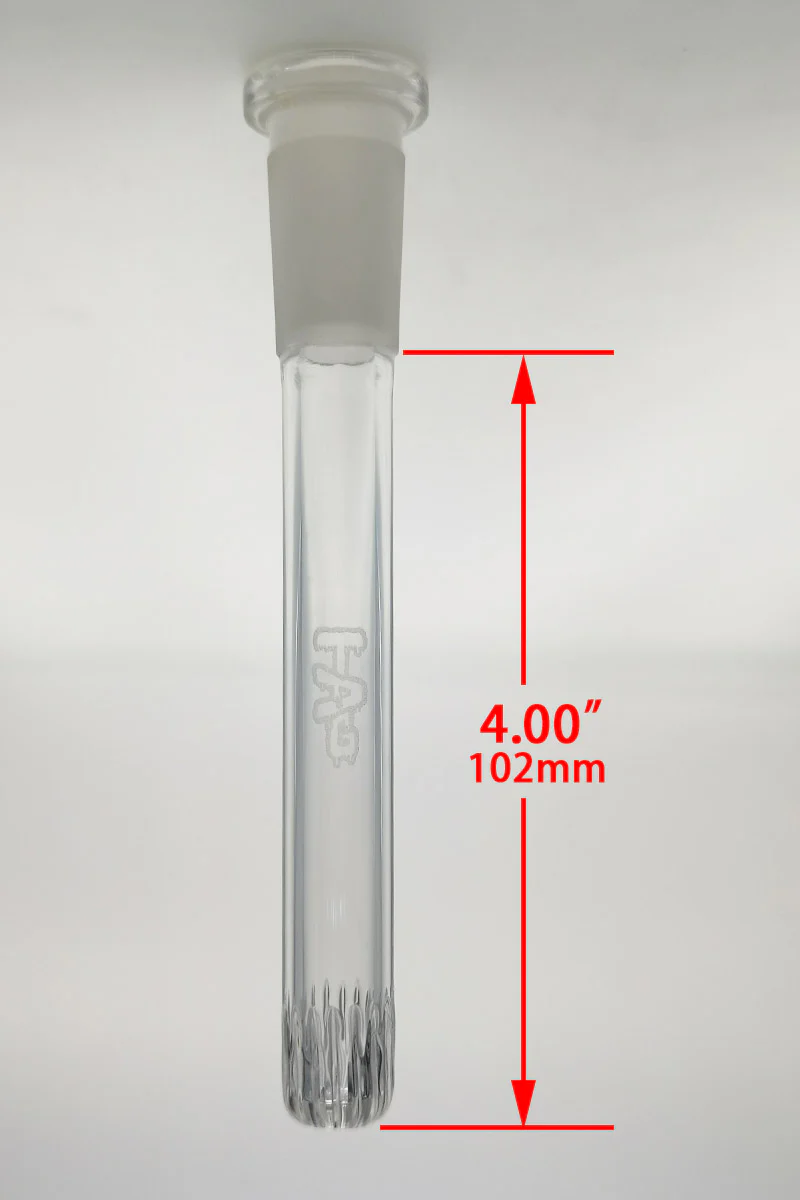 TAG - 18/14MM Open End Rounded Super Slit Showerhead Bong Downstem - Image 27