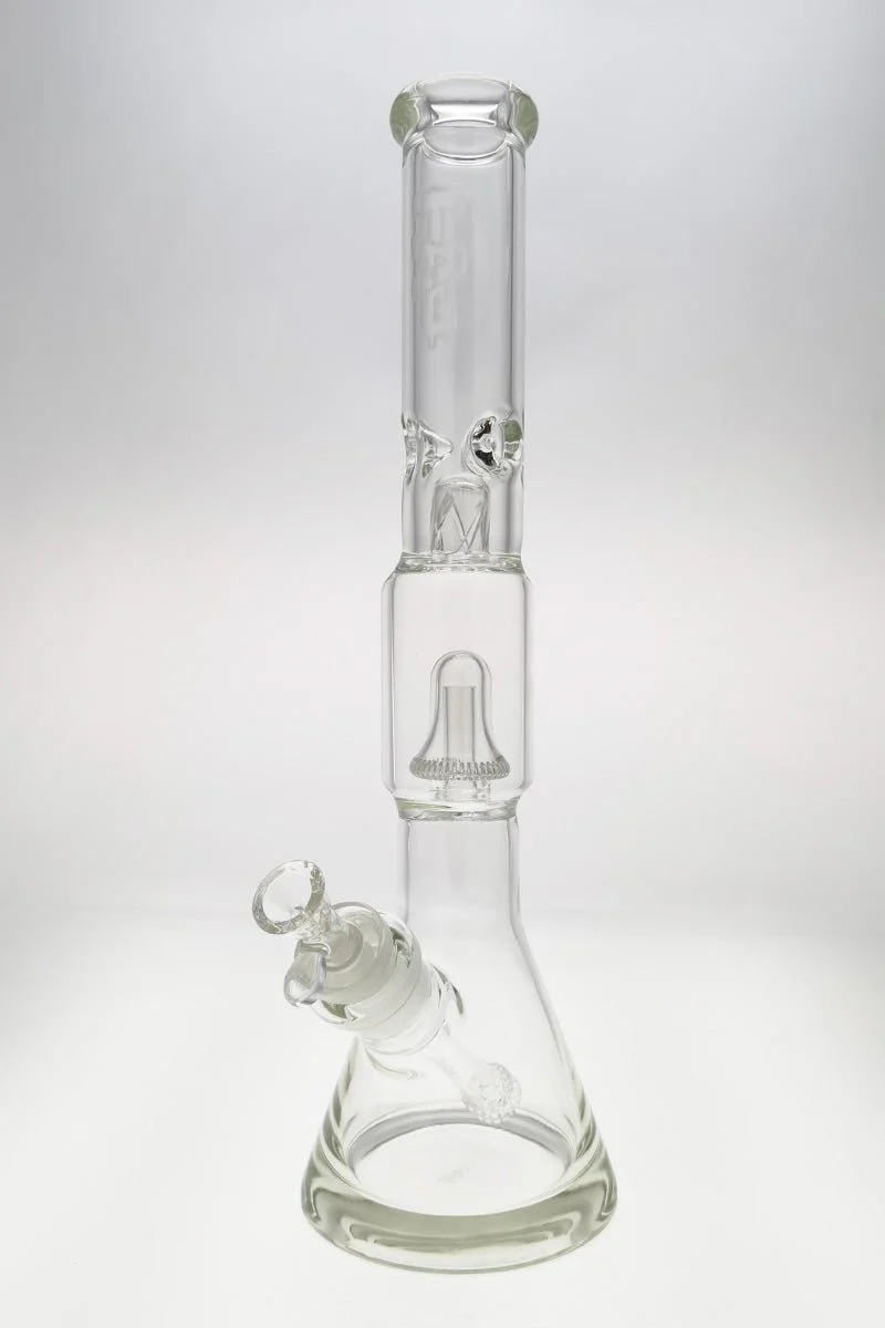 TAG - 19" Fixed Super Slit Bellow UFO Beaker Bong 50x7MM - 28/18MM Downstem (4.75")