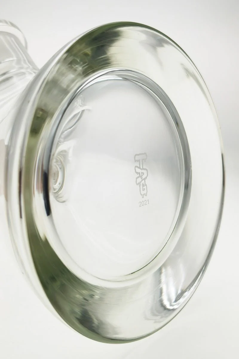 TAG - 19" Fixed Super Slit Bellow UFO Beaker Bong 50x7MM - 28/18MM Downstem (4.75") - Image 13