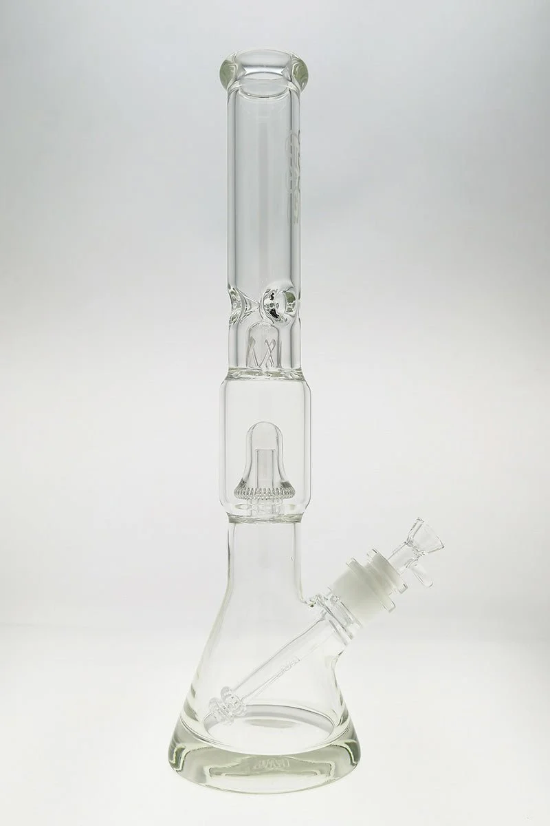 TAG - 19" Fixed Super Slit Bellow UFO Beaker Bong 50x7MM - 28/18MM Downstem (4.75") - Image 2