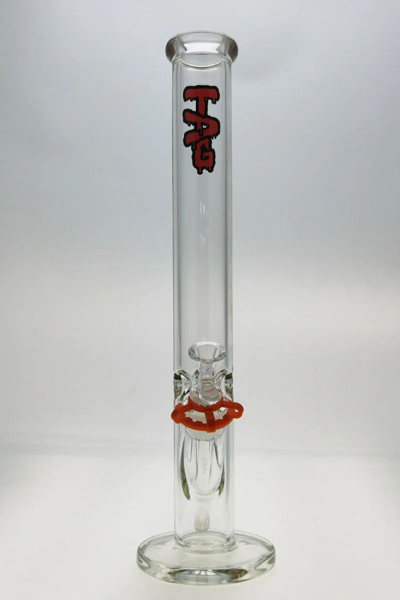 TAG - 18" Straight Tube Bong 50x7MM - 18/14MM Downstem (4.00") - Image 16
