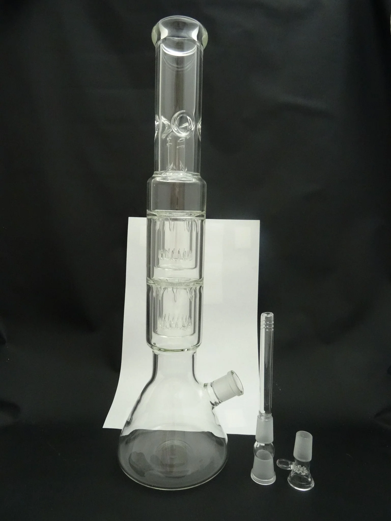 TAG - 19" Double Interior Showerhead Beaker Bong - 18/18MM Downstem - Image 6