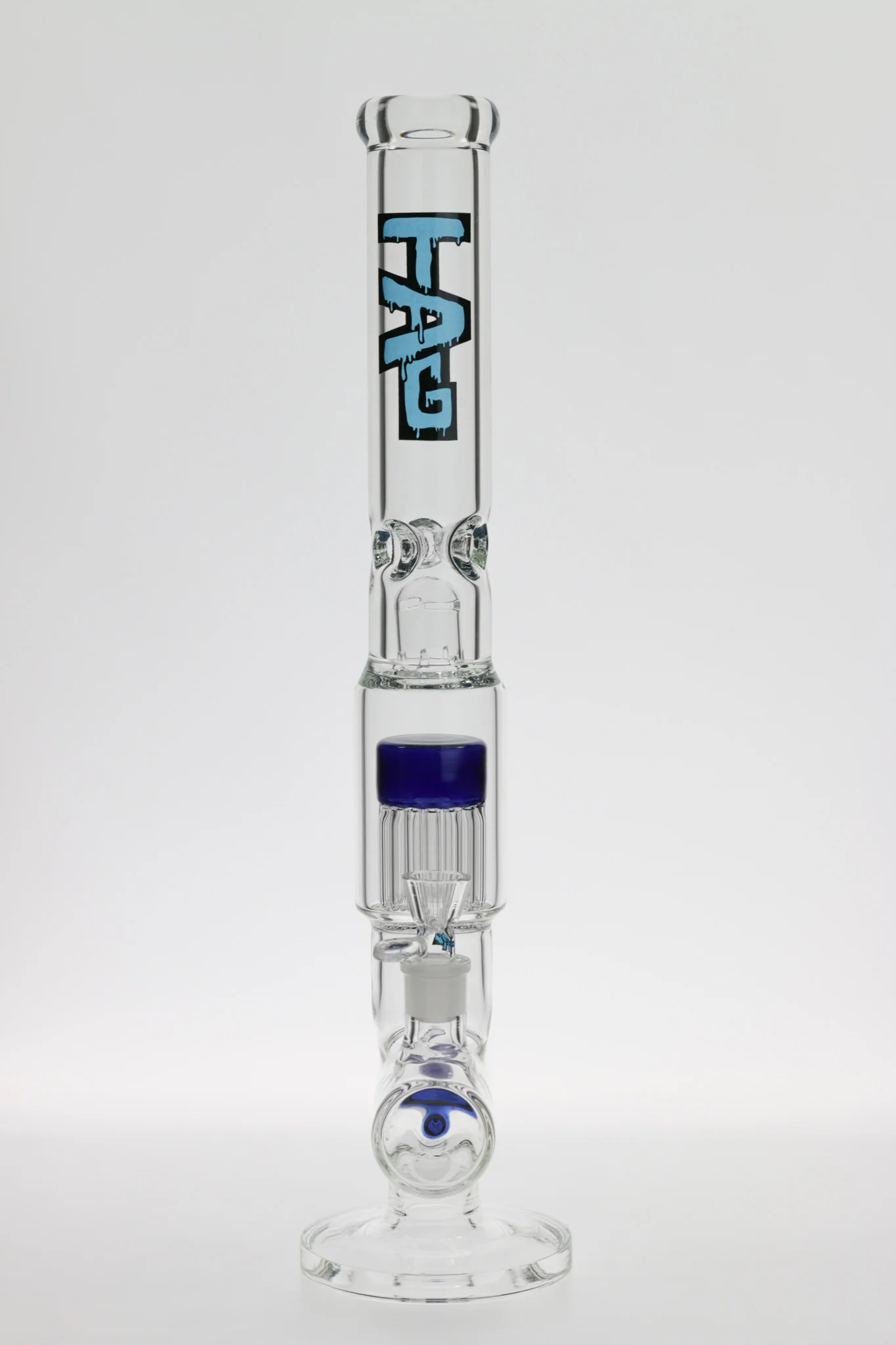 TAG - 18" Inline with Fixed 16 Arm Tree Bong 50x7MM (18MM Female)