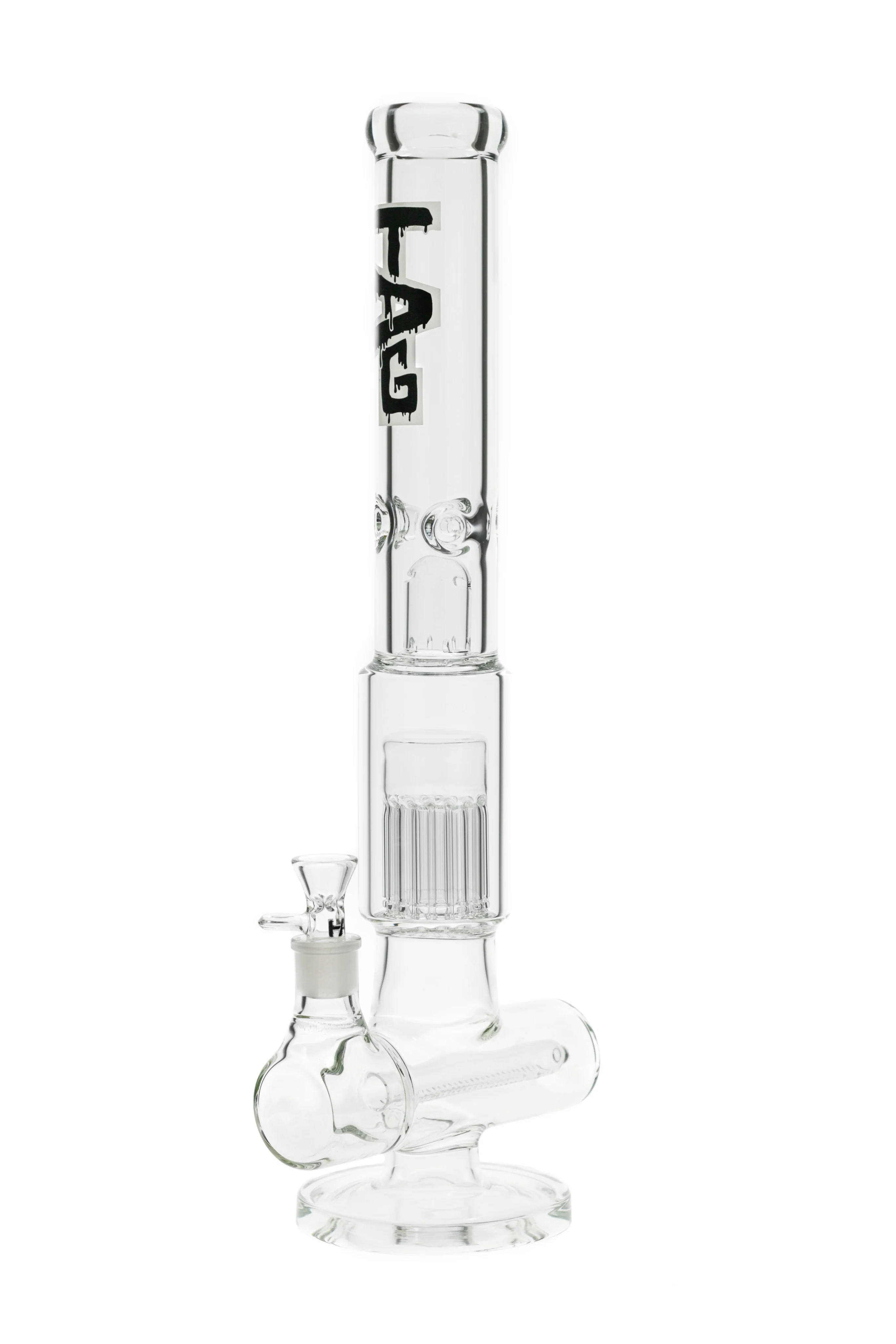 TAG - 18" Inline with Fixed 16 Arm Tree Bong 50x7MM (18MM Female) - Image 3