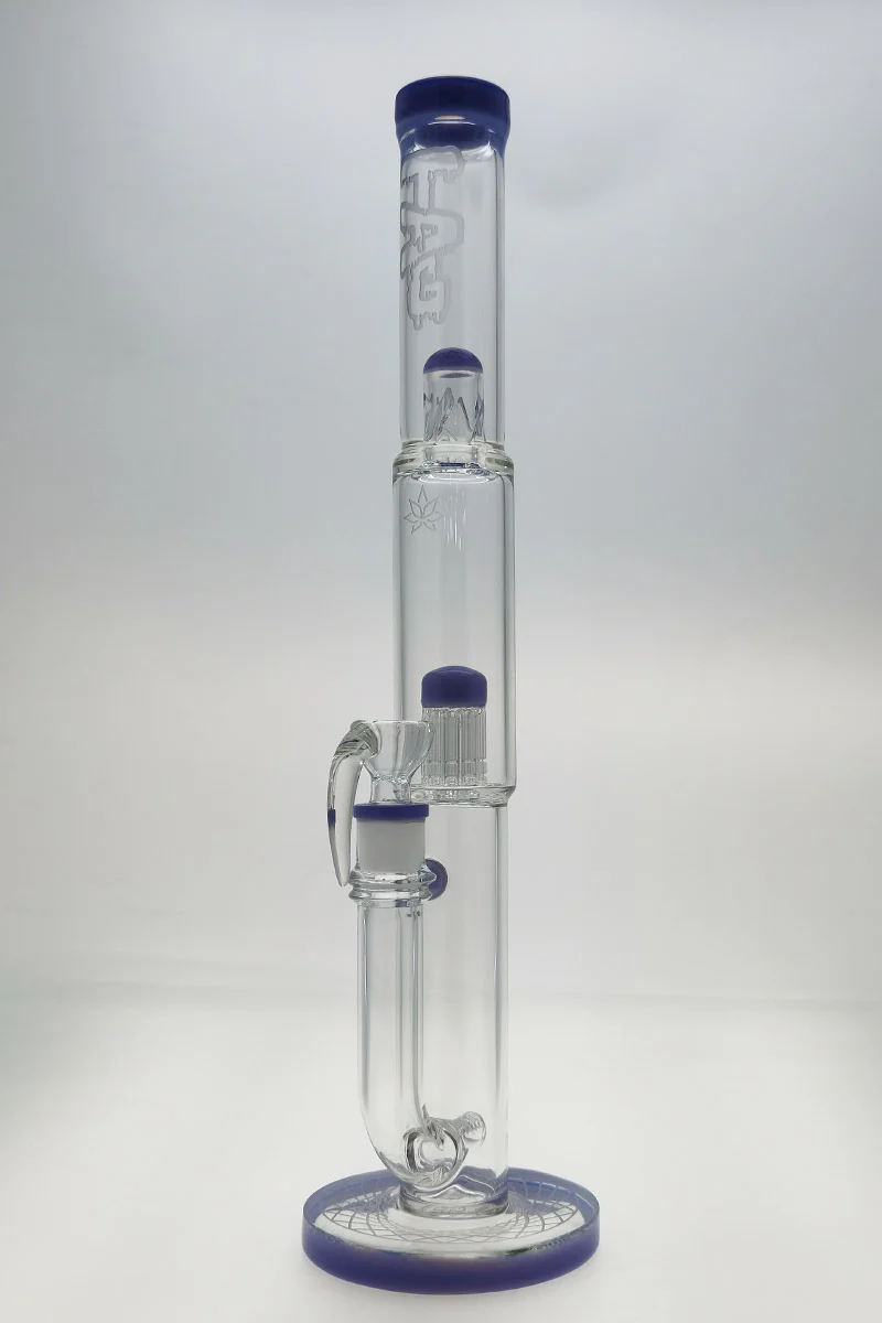 TAG - 19" Super Slit Multiplying Inline to Fixed 10 Arm Tree Bong (44-50-44) 44x4MM (18MM Female) - Image 36