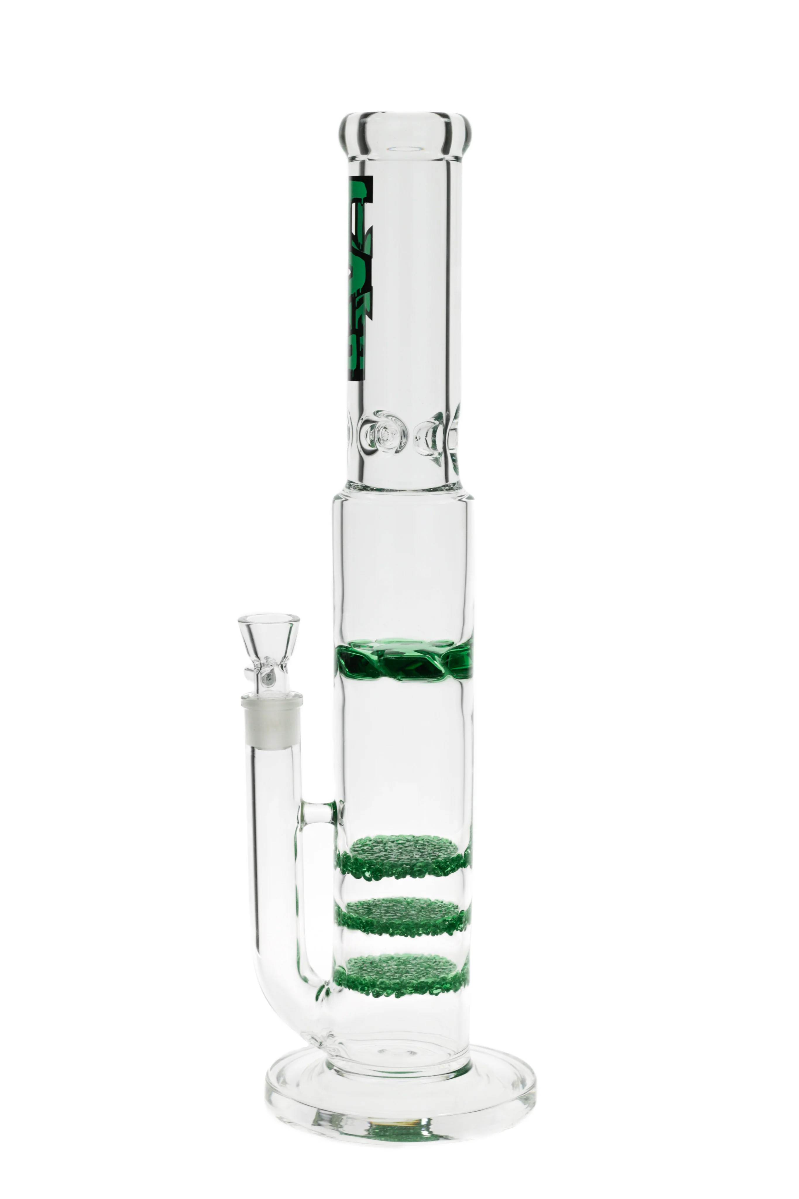 TAG - 18.75" Triple Fritted Disc with Spinning Cyclone Splash Guard Bong 7MM - Image 4