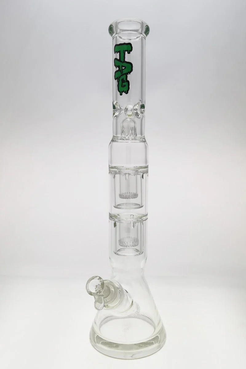 TAG - 20" Double Interior Showerhead Beaker Bong 50x9MM - 28/18MM Downstem (4.50") - Image 20