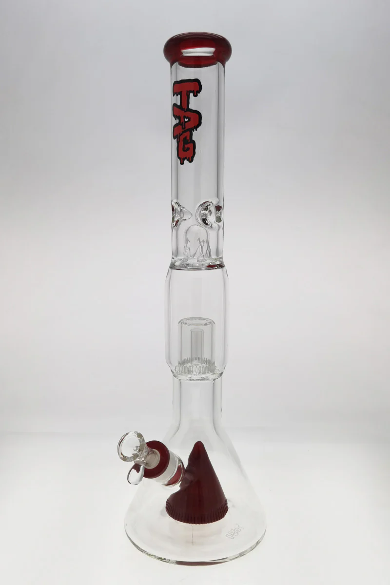 TAG - 24" Super Slit Pyramid to Interior Showerhead Beaker Bong 50x7MM (18MM Female) - Image 31