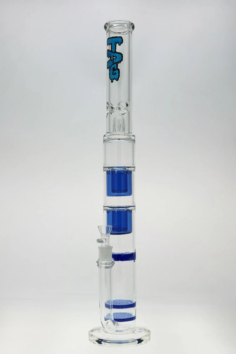 TAG - 24" Double Honeycomb Double Interior Showerhead Bong 50x7MM (18MM Female) - Image 17