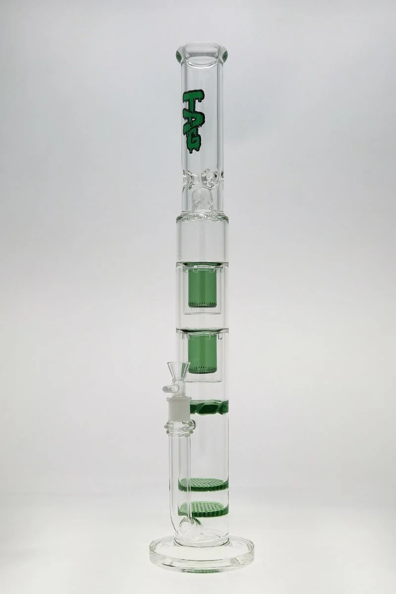 TAG - 24" Double Honeycomb Double Interior Showerhead Bong 50x7MM (18MM Female) - Image 18