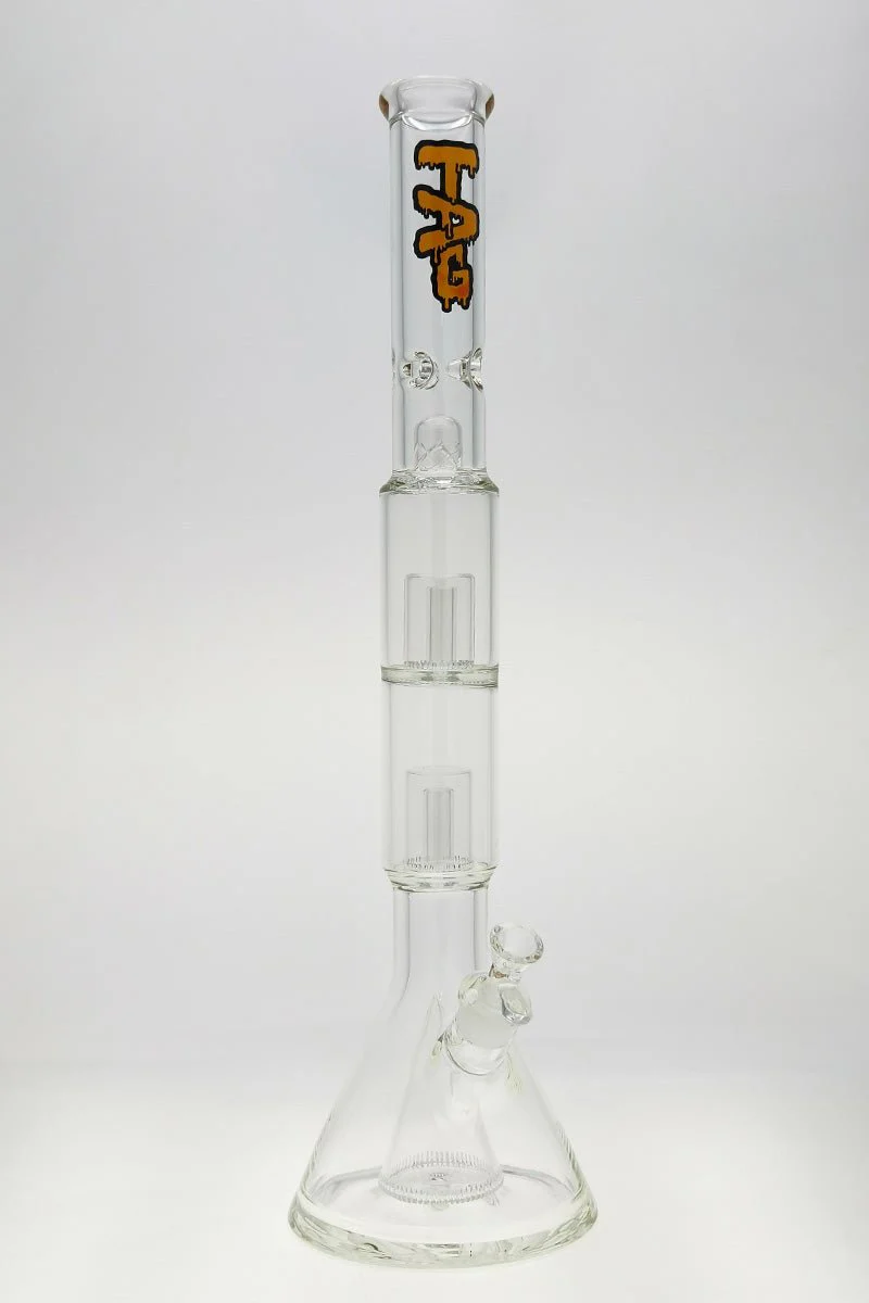 TAG - 24" Super Slit Pyramid to Double Super Slit Fixed Froth Showerhead Bong 50x7MM (18MM Female) - Image 4