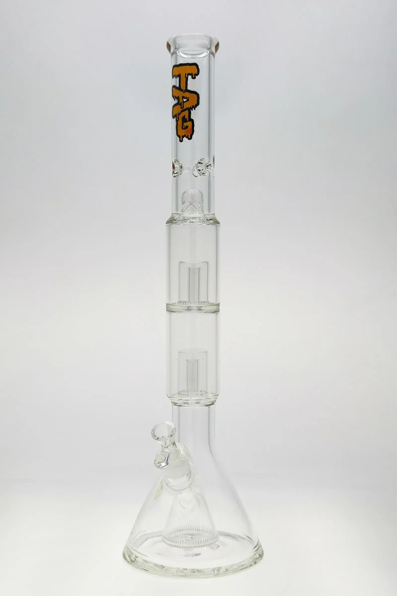 TAG - 24" Super Slit Pyramid to Double Super Slit Fixed Froth Showerhead Bong 50x7MM (18MM Female) - Image 5