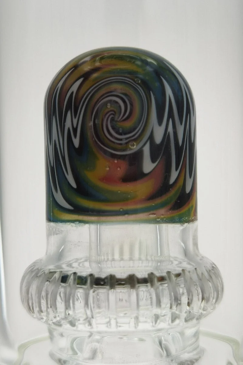 TAG - 25" Double Honeycomb to Worked Double UFO Super Slit Showerhead Bong 50x5MM (18MM Female) - Image 10
