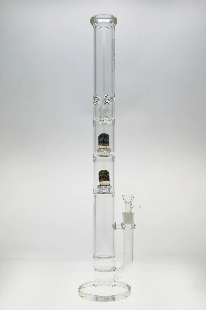 TAG - 25" Double Honeycomb to Worked Double UFO Super Slit Showerhead Bong 50x5MM (18MM Female) - Image 17