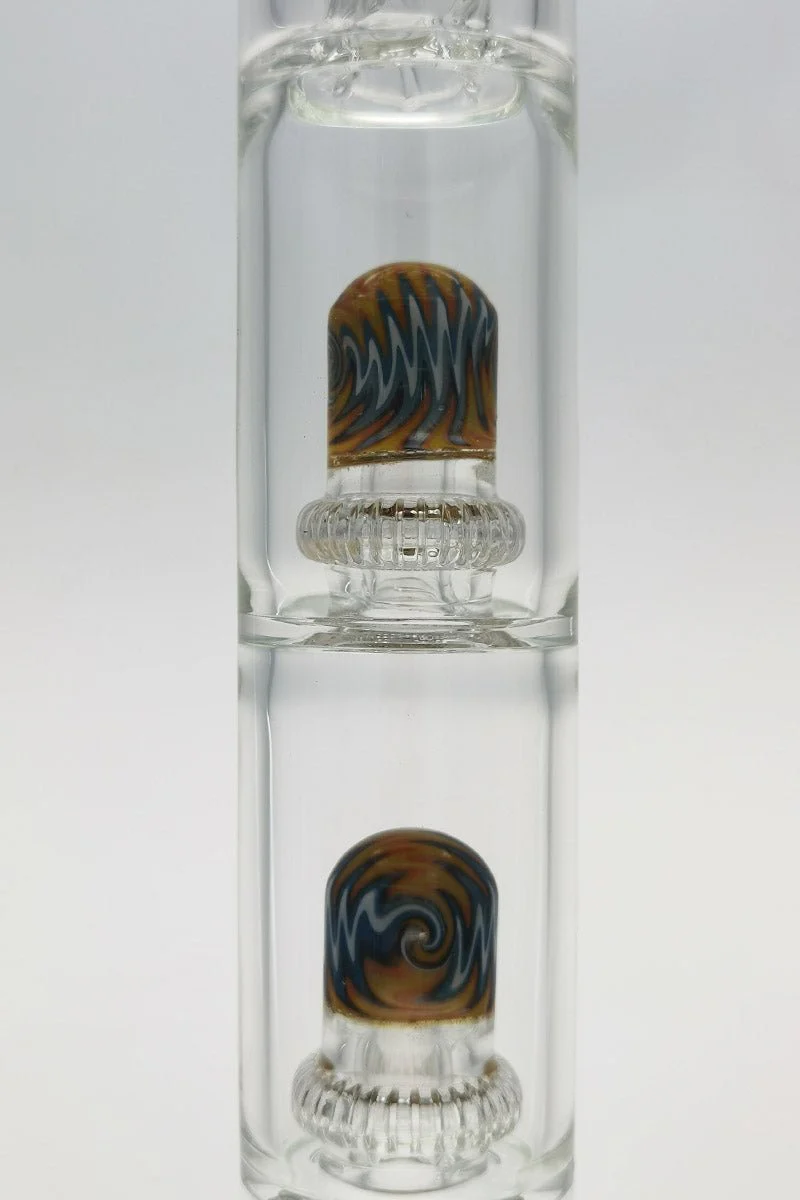 TAG - 25" Double Honeycomb to Worked Double UFO Super Slit Showerhead Bong 50x5MM (18MM Female) - Image 23