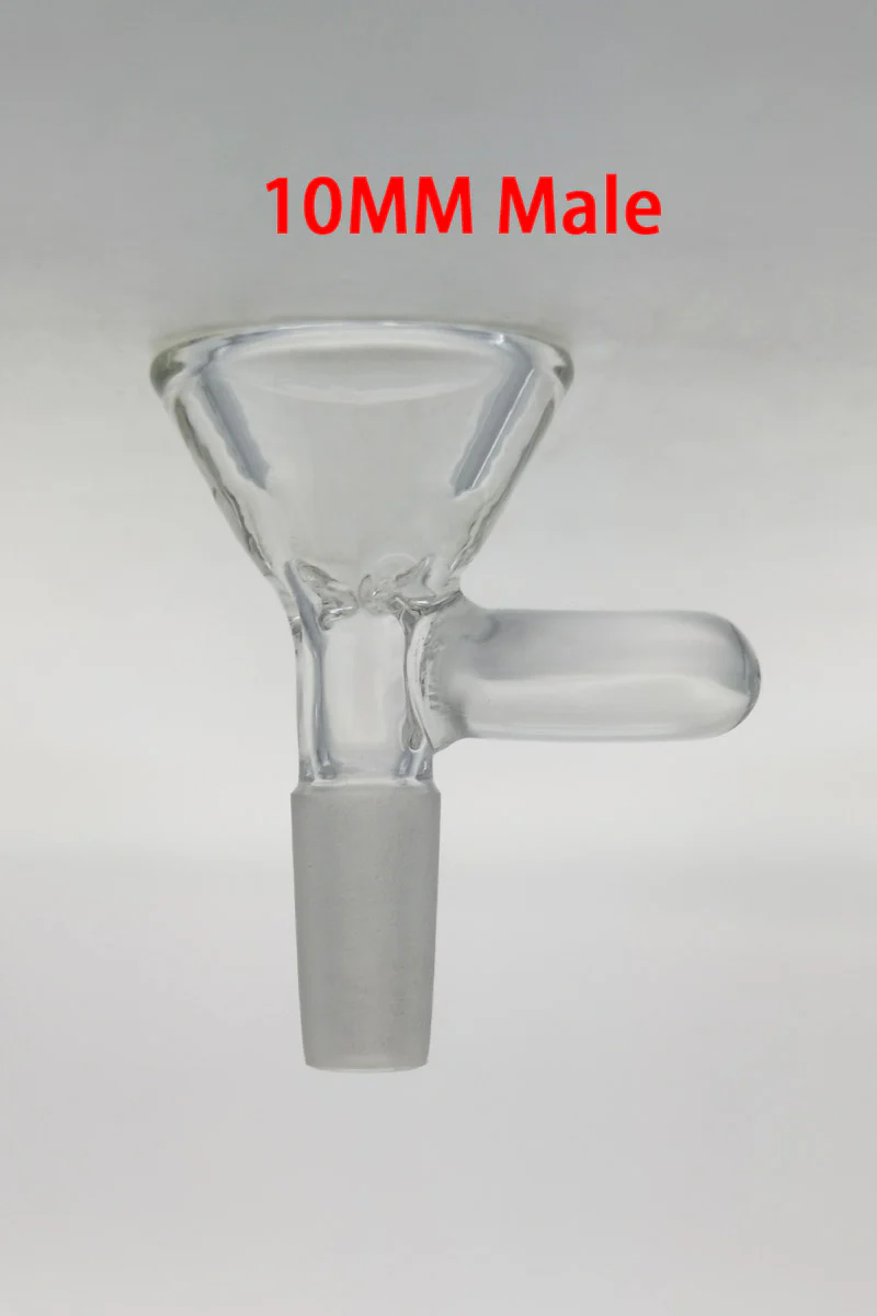 TAG - 3 Pinch Screen Bong Slide Bowl Piece w/ Handle (10MM Male) - Image 7