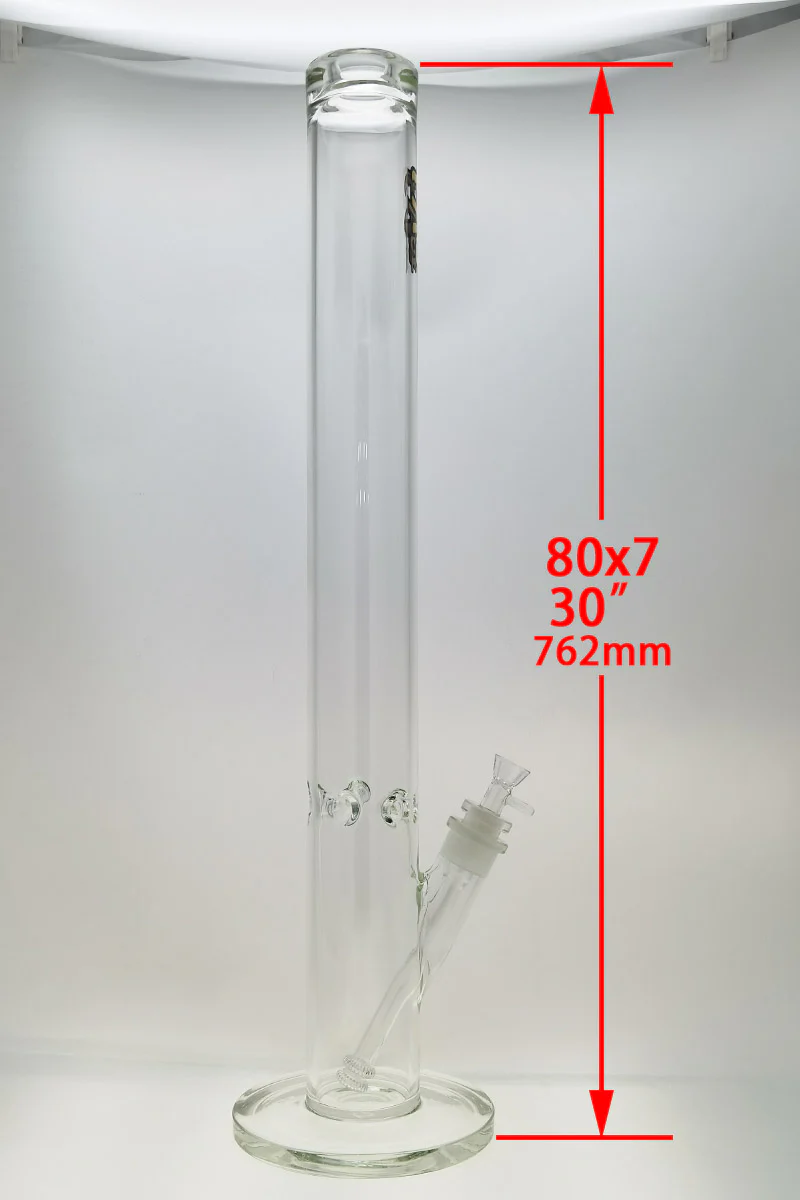 TAG - 30" Straight Tube Bong 80x7MM - 28/18MM Downstem (7.00") - Image 14