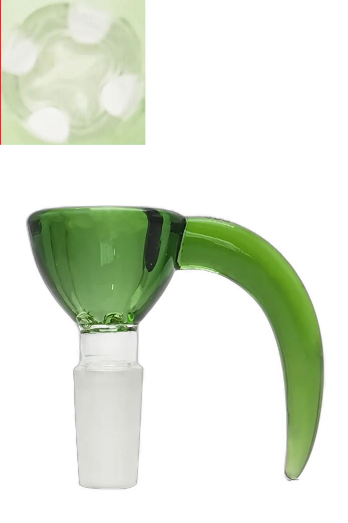 TAG - 4 Hole Disc Screen Bong Slide with Horn Handle - Image 4
