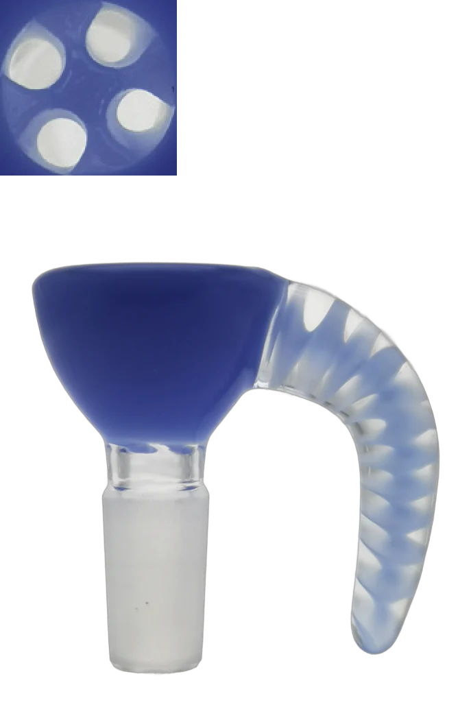 TAG - 4 Hole Disc Screen Bong Slide with Horn Handle - Image 7