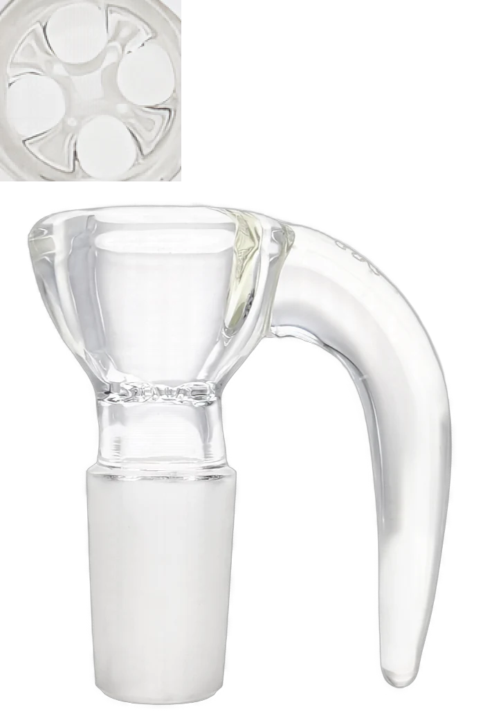 TAG - 4 Hole Disc Screen Bong Slide with Horn Handle - Image 8