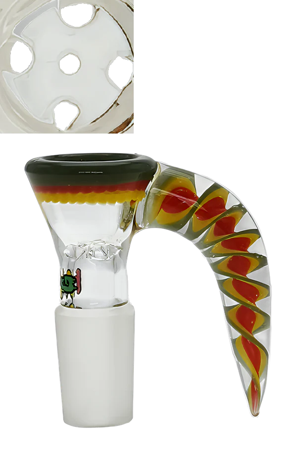 TAG - Disc Screen Bong Slide Bowl Piece with Horn Handle - Image 16