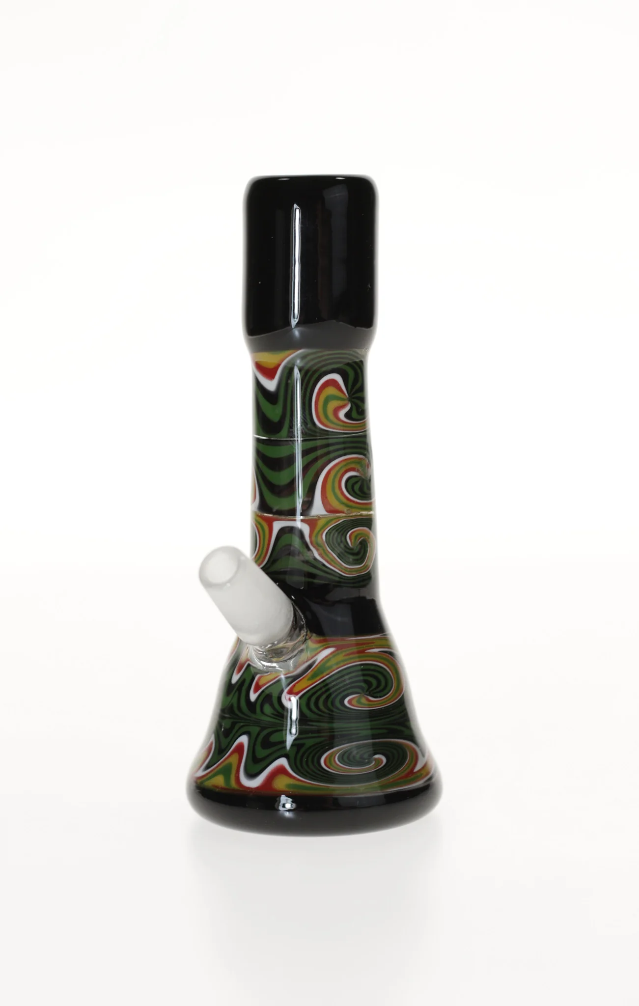 TAG - 4" Worked Reversal Micro Beaker Bong w/ Fixed Stem - 10MM Male - Image 2