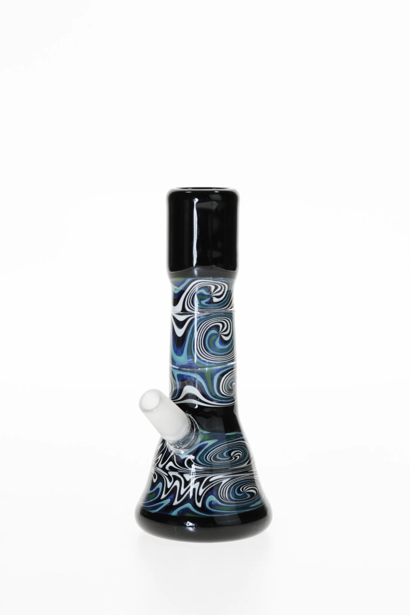 TAG - 4" Worked Reversal Micro Beaker Bong w/ Fixed Stem - 10MM Male - Image 3