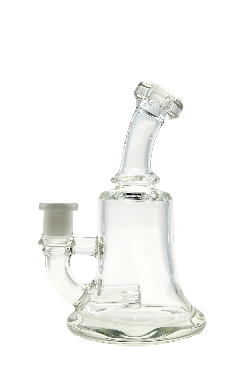 *CLEARANCE* - TAG - 6.5" Bent Neck Downward Super Slit Single Showerhead Dab Rig w/ Bellow Base 50x5MM (14MM Female) - Image 10