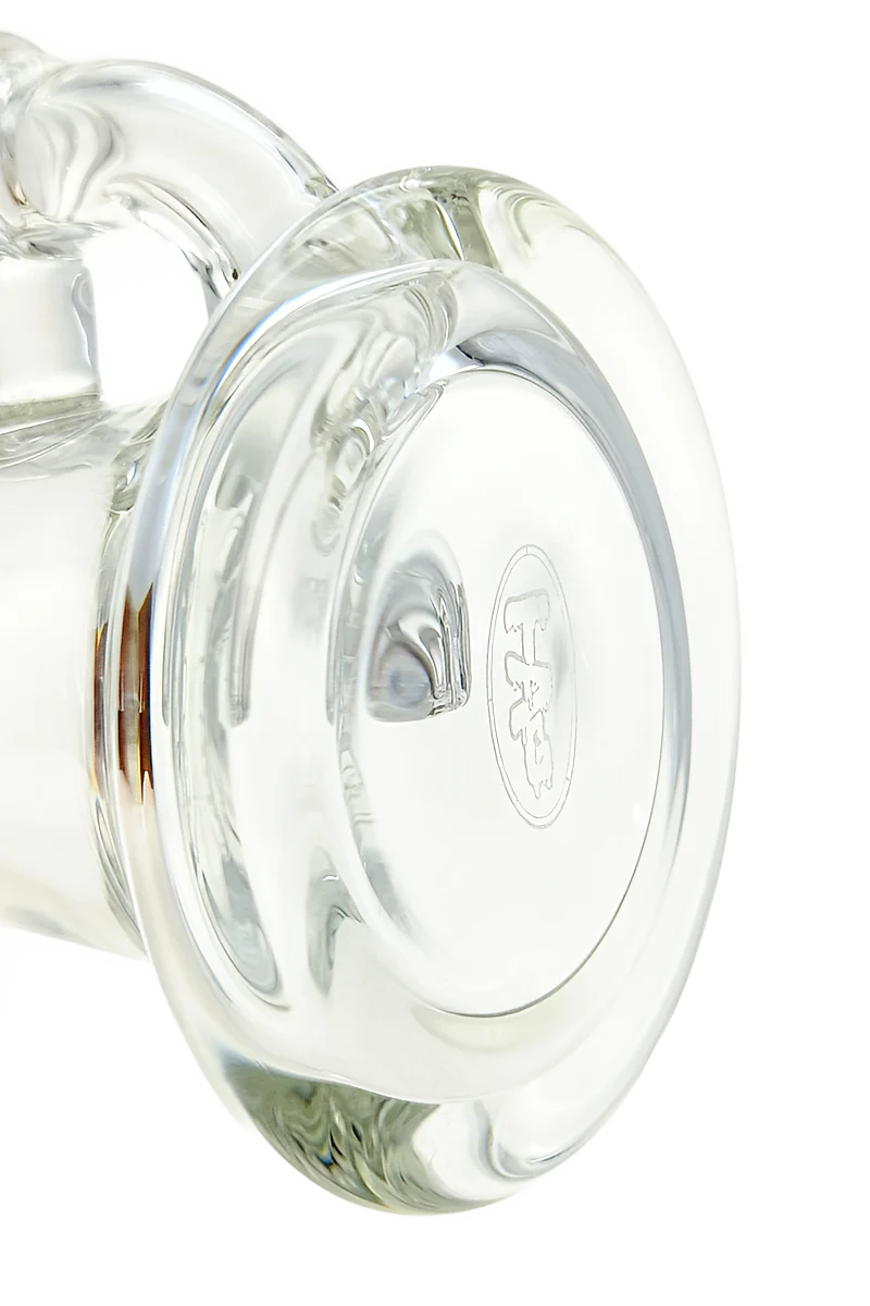 *CLEARANCE* - TAG - 6.5" Bent Neck Downward Super Slit Single Showerhead Dab Rig w/ Bellow Base 50x5MM (14MM Female) - Image 11