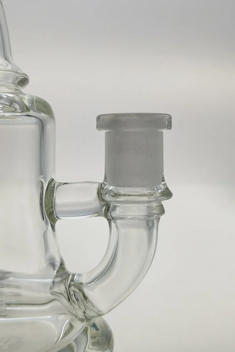 TAG - 6.5" Bent Neck Super Slit Single Showerhead Dab Rig w/ Bellow Base 50x5MM (14MM Female) - Image 13