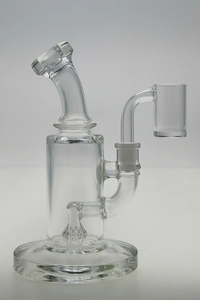 TAG - 6" Bent Neck Micro Bellow UFO Dab Rig 44x4MM (10MM Female)